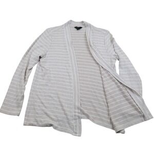Mix By 41 Hawthorn Open Cardigan  Stitch Fix Womens XL Beige White Stripes Soft